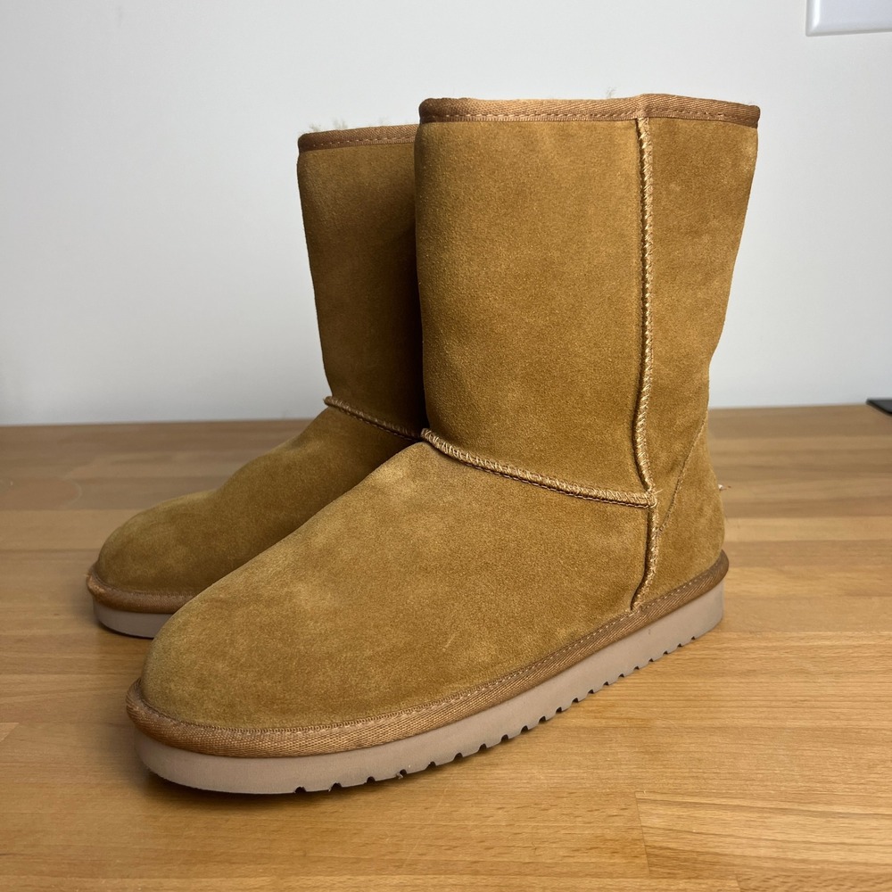 Koolaburra by UGG Classic‎ Tall Boots Chestnut Suede Sheepskin Lined Size 8